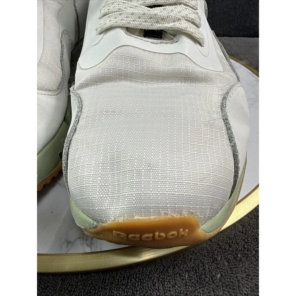 Reebok Zig Dynamica 2 Mens 11.5 White Green Gum Running Shoes Athletic Sneakers